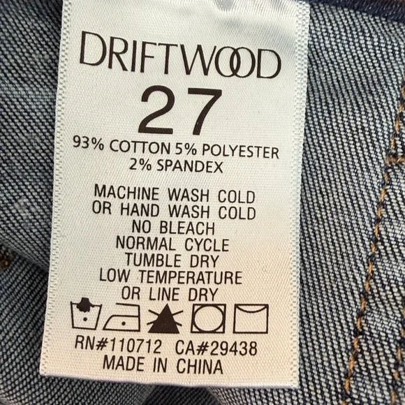 DRIFTWOOD Charlee Wide Leg Floral Embroidered Jeans 27 - Picture 7 of 7